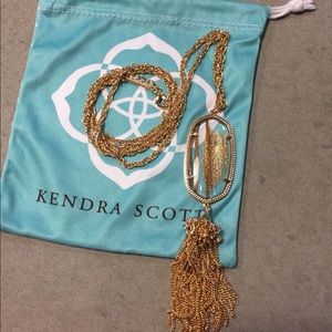 Kendra Scott Rose Gold Dusted Glass Rayne Necklace